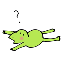 A frog returns to a house. sticker #13651759