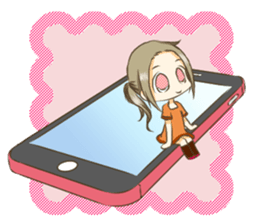 Girl on the Tablet ver.Amacha sticker #13651998