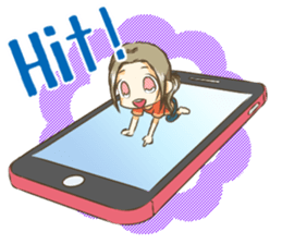 Girl on the Tablet ver.Amacha sticker #13652008