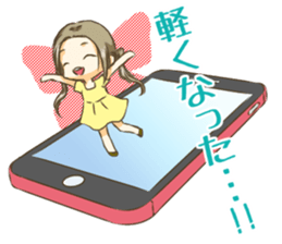 Girl on the Tablet ver.Amacha sticker #13652011