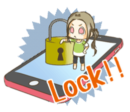 Girl on the Tablet ver.Amacha sticker #13652021