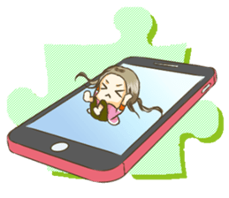 Girl on the Tablet ver.Amacha sticker #13652024