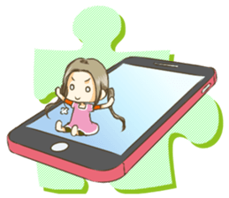 Girl on the Tablet ver.Amacha sticker #13652025