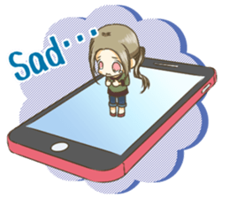Girl on the Tablet ver.Amacha sticker #13652030