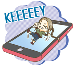 Girl on the Tablet ver.Amacha sticker #13652032