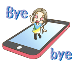 Girl on the Tablet ver.Amacha sticker #13652037