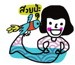 Nuchy the mermaid II sticker #13653836