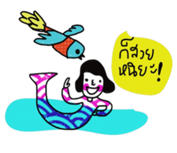 Nuchy the mermaid II sticker #13653849
