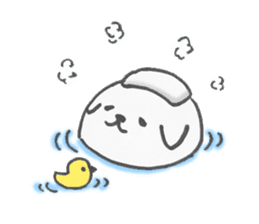 my white dog Shiro sticker #13654627