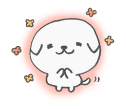 my white dog Shiro sticker #13654631
