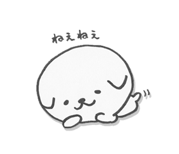 my white dog Shiro sticker #13654635