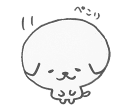 my white dog Shiro sticker #13654637