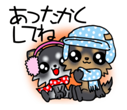 Black color puppy's New year! sticker #13654939