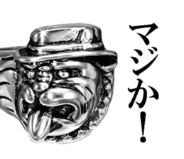 Skull mascot of the photo sticker sticker #13655882