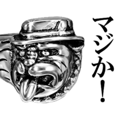 Skull mascot of the photo sticker sticker #13655882