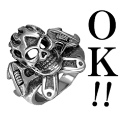 Skull mascot of the photo sticker sticker #13655887