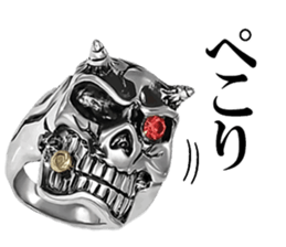 Skull mascot of the photo sticker sticker #13655896