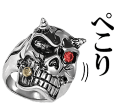Skull mascot of the photo sticker sticker #13655896
