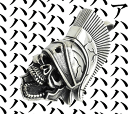 Skull mascot of the photo sticker sticker #13655903