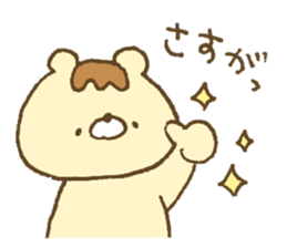 Bear resembling a pudding 6 sticker #13656110