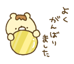 Bear resembling a pudding 6 sticker #13656112