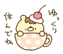 Bear resembling a pudding 6 sticker #13656143