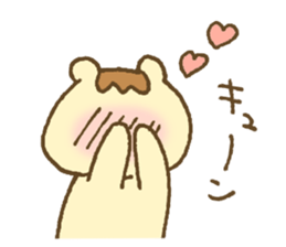 Bear resembling a pudding 6 sticker #13656146