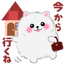 cute white Pomeranian sticker #13657167