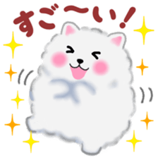 cute white Pomeranian sticker #13657171