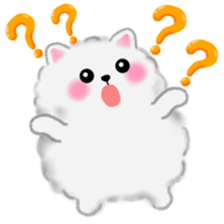 cute white Pomeranian sticker #13657182