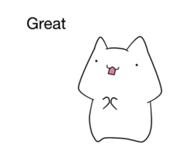 speech balloons and cat (eng) sticker #13657389