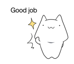 speech balloons and cat (eng) sticker #13657404