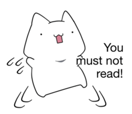 speech balloons and cat (eng) sticker #13657416