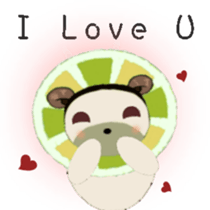 White flower bear brown lemon bear2 sticker #13658767