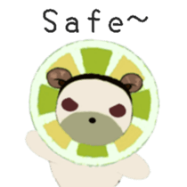 White flower bear brown lemon bear2 sticker #13658769