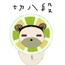 White flower bear brown lemon bear2 sticker #13658771