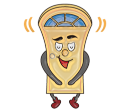 The sticker of the door which talks sticker #13658943