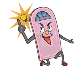 The sticker of the door which talks sticker #13658947