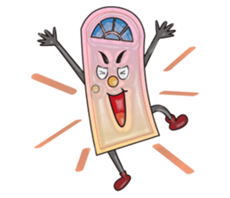 The sticker of the door which talks sticker #13658958