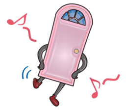 The sticker of the door which talks sticker #13658968