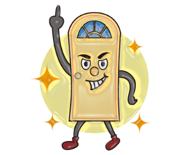 The sticker of the door which talks sticker #13658970