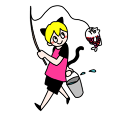 cat fish & cat john 2 sticker #13661963