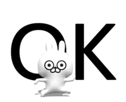 [3D] Three-dimensional rabbit sticker #13664571