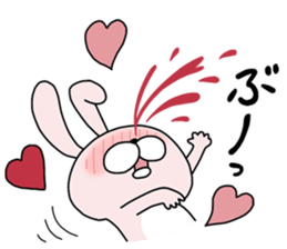 Happy to kiss! Lover rabbits 3 -winter- sticker #13664954