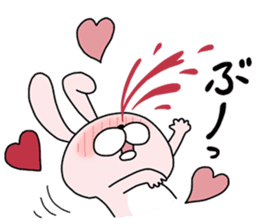Happy to kiss! Lover rabbits 3 -winter- sticker #13664954