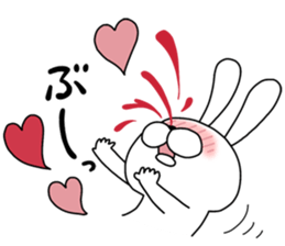 Happy to kiss! Lover rabbits 3 -winter- sticker #13664955