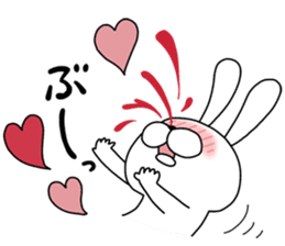 Happy to kiss! Lover rabbits 3 -winter- sticker #13664955