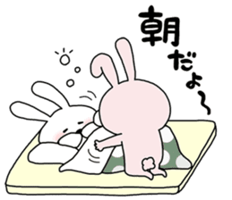Happy to kiss! Lover rabbits 3 -winter- sticker #13664966