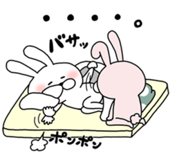 Happy to kiss! Lover rabbits 3 -winter- sticker #13664967