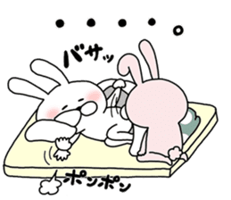 Happy to kiss! Lover rabbits 3 -winter- sticker #13664967